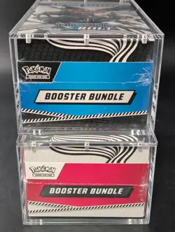 2x Pokemon Black Bolt White Flare Sealed Booster Bundle Display Case W/Acrylic - Image 5