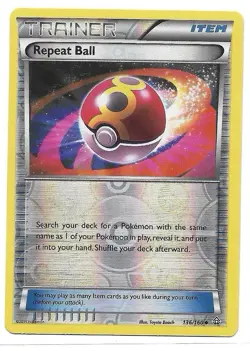 Repeat Ball 136/160 XY - Primal Clash Reverse Holo Pokemon TCG - NM - Image 1