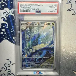 Pokemon TCG Dragonair Illustration Rare Card 181/165 Scarlet & Violet 151 PSA 10 - Image 1