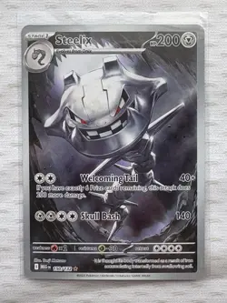 Pokemon Steelix Mega Evolution Illustration Rare - Image 1