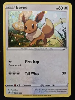 Eevee SWSH095 Black Star Promos Cosmos Holo Pokemon Trading Card Game 2021 NM - Image 1