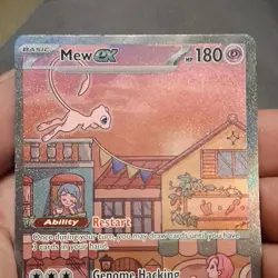 Pokemon Mew ex 053 Promo Full Art Holo Sv: Scarlet & Violet 180 HP 2023 - Image 3
