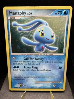 Pokemon TCG DP Trainer Kit Manaphy 4/12 Cosmos Holo LP/NM! - Image 1