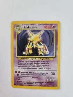 Alakazam Pokemon TCG Base Set Holo Rare Unlimited 1/102 - Image 3