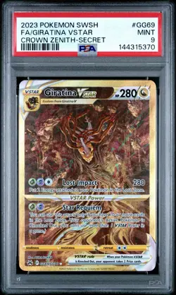 Pokemon Giratina VSTAR GG69/GG70 Crown Zenith 2023 Galarian Gallery PSA 9 Mint - Image 1