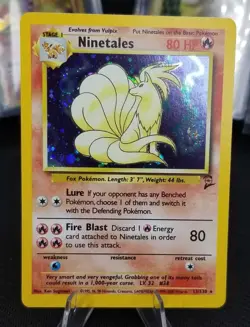 [NM](D) English Ninetales Base Set 2 13/130 Holo Rare Stage 1 80 HP Pokemon - Image 2
