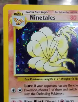 [NM](D) English Ninetales Base Set 2 13/130 Holo Rare Stage 1 80 HP Pokemon - Image 3