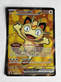 Pokemon Meowth Ex Ultra Rare 107/88 NM Perfect order - Image 1