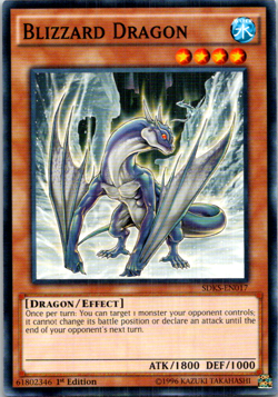 Blizzard Dragon SDKS-EN017 Yu-Gi-Oh! 1st Edition Light Play - Image 1