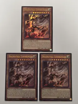Dogmatika Lawbringer MZMU-EN052 x3 Ultra Rare Yugioh Maze of Muertos 1st Edition - Image 1