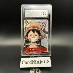 CGC 10 GEM MINT Monkey D. Luffy (Parallel) P-001 P 25th Edition - ONE PIECE Card - Image 1