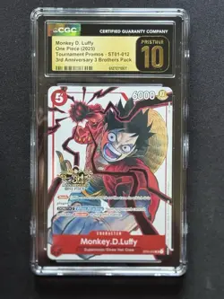 2025 ONE PIECE MONKEY D. LUFFY PROMO 3RD ANNIV. ST01-012 CGC 10 PRISTINE 💠 - Image 1