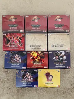 One Piece Booster Box Lot - Empty Boxes Only - 11 Boxes Total, Good Condition - Image 1