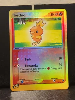 Pokemon TORCHIC 73/109 REVERSE HOLO EX Ruby & Sapphire 2003 Nintendo Game Card - Image 1