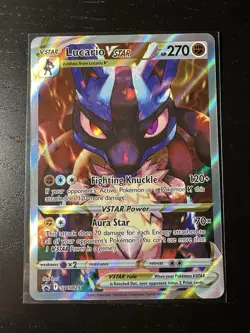 Lucario VSTAR SWSH291 Holo Black Star Promo Crown Zenith Pokemon Card Near Mint - Image 1