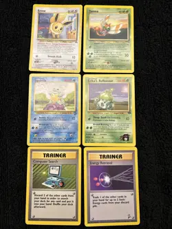Pokemon Vintage - Common Rare Cards - 6x Card Lot - WOTC 1999 Old Bundle Set - Image 1