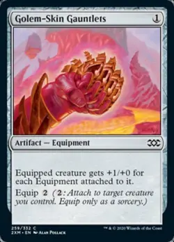 Golem-Skin Gauntlets - Near Mint MTG Double Masters - Image 1