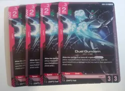 Playset of 4 Gundam Card Game GD01-054 R Duel Gundam New Type Rising ST09 NM - Image 1