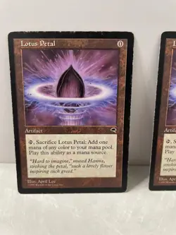 2 x Lotus Petal MTG Tempest Magic the Gathering Moderate Play MP - Image 2