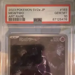 Pokemon Mewtwo 183 SV2a Pokemon Card 151 Art Rare Holo PSA 10 2023 Japanese - Image 3