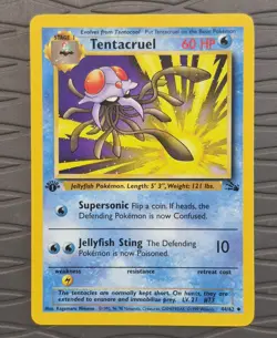 Tentacruel Fossil 44/62 1st Edition WotC Pokemon Card NM - Image 1