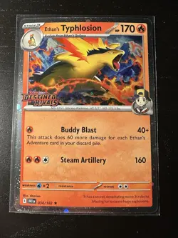 Ethan's Typhlosion Prerelease Stamped Holo Card 034/182 Sv10: Destined Rivals LP - Image 1