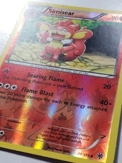 REVERSE HOLO Simisear 20/135 VLP / NM - Plasma Storm Pokemon Card - Naoki Saito - Image 2