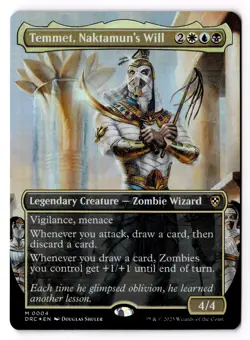 Temmet, Naktamun's Will (Borderless) 4 Commander: Aetherdrift Foil NM - Image 1