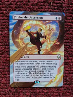 Firebender Ascension MTG Avatar The Last Airbender Hand Painted Full Altered Art - Image 2