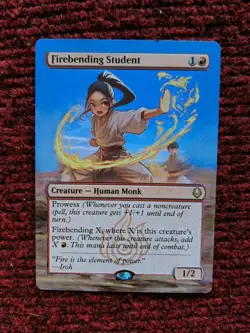 Firebending Student MTG Avatar: The Last Airbender Hand Painted Full Altered Art - Image 2