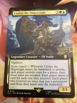 Cirdan the Shipwright Lord Of The Rings Commander - MTG RARE EXTENDED ART - Image 1