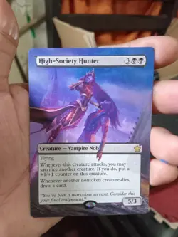 High-Society Hunter MTG Foundations Hand Painted Borderless Extended Altered Art - Image 2
