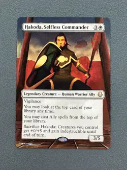 Hakoda, Selfless Commander MTG The Last Airbender Hand Painted Altered Art Tentz - Image 1