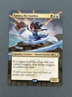 Katara, the Fearless MTG Avatar The Last Airbender Hand Painted Full Altered Art - Image 1