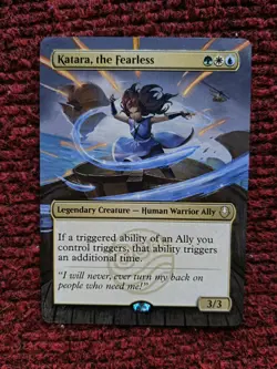 Katara, the Fearless MTG Avatar The Last Airbender Hand Painted Full Altered Art - Image 2