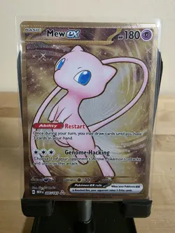 Pokemon TCG Mew EX Metal 205/165 Promo Card Scarlet & Violet 151 - Image 1