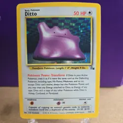 Ditto 3/62 Fossil Holo Vintage Pokemon 1999 Wizards of the Coast LP/MP - Image 1