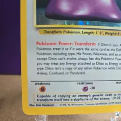 Ditto 3/62 Fossil Holo Vintage Pokemon 1999 Wizards of the Coast LP/MP - Image 5