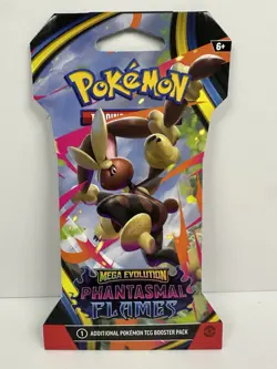 Pokemon TCG (4 Packs) Mega Evolution Phantasmal Flames Booster (English 2025) - Image 3