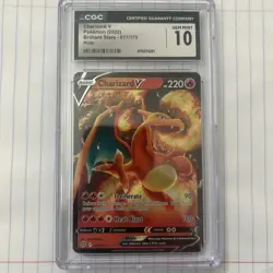 CGC 10 GEM MINT Charizard V 017/172 Brilliant Stars Ultra Rare Holo 2022 Pokemon - Image 1