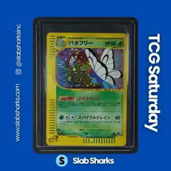 2001 POKEMON JP EXPEDITION POKEMON-E STARTER DK 1ST ED. #098/128 BUTTERFREE HOLO - Image 1