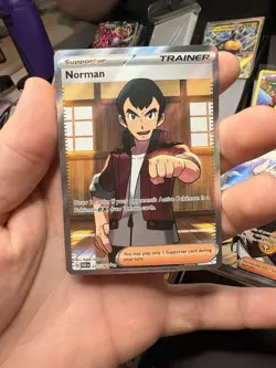 Pokemon Norman 237/182 SV04 Paradox Rift Ultra Rare Holo Full Art Trainer Card - Image 1