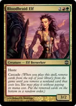 Bloodbraid Elf -Foil Light Play MTG Alara Reborn - Image 1