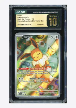 Pokemon CGC10 PRISTINE Eevee Promo 2025 #173 SVP Prismatic Evolutions ETB ENG #2 - Image 1