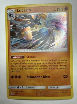 Pokemon TCG 2017 SM Black Star Promos Lucario Holo SM54 - Image 1
