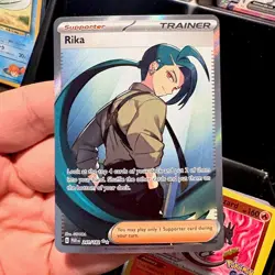 Pokemon Rika 241/182 SV04 Paradox Rift Ultra Rare Full Art Holo Trainer English - Image 1