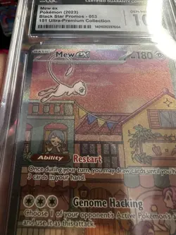 CGC Gem Mint 10 Mew ex 053 Black Star Promo Pokemon Scarlet & Violet 151 UPC - Image 4
