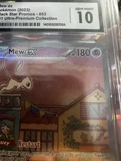 CGC Gem Mint 10 Mew ex 053 Black Star Promo Pokemon Scarlet & Violet 151 UPC - Image 5