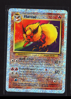 2002 Pokemon Legendary Collection Flareon #10/110 Reverse Holo Foil Rare - Image 1