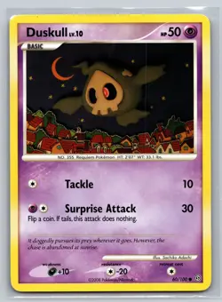 Duskull 60/100 Stormfront Basic Psychic-Type Requiem Pokemon TCG Collectible - Image 1